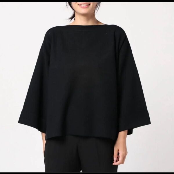 UNITED ARROWS UBCB ボートネック ワイド ニット ブラック トップス ユナイテッドアローズ