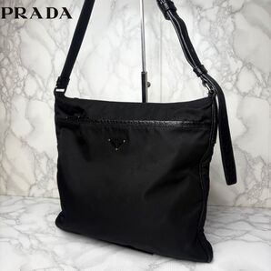 041 美品 PRADA プラダ ショルダーバッグ 斜め掛け 黒