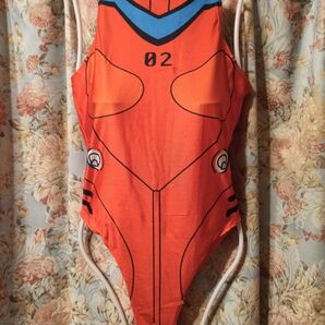【 エヴァンゲリオン 風】 アスカ レオタード コスチューム EVA 競泳水着 レースクイーン キャンギャル モデル フリーサイズ