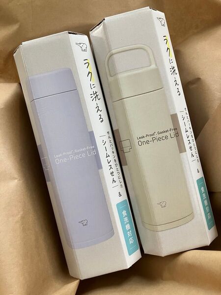 象印 ステンレスマグ シームレスせん スクリュータイプ 600mL / ハンドルタイプ 500mL 2点セット ☆食洗機対応☆