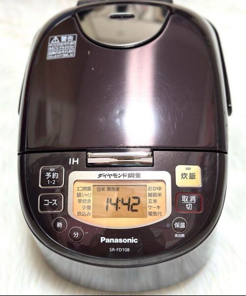 Panasonic パナソニック 炊飯器 5.5合P SR-FD108 2019年製 ダイヤモンド銅釜