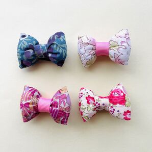 27.【お買い得】リバティ リボンヘアクリップ4個セット②