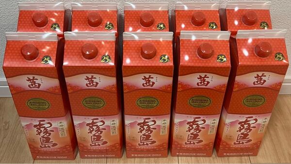 芋焼酎 茜霧島 25度 紙パック1800ml×10パック