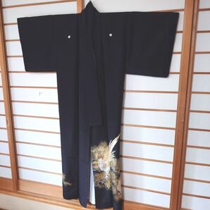 着物 黒留袖 五つ紋 鴛鴦(おしどり)柄