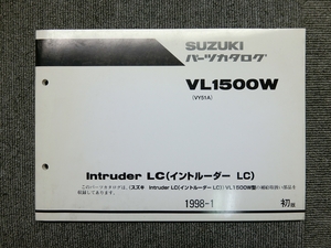 スズキ イントルーダー LC VL1500W VY51A 純正 パーツリスト パーツカタログ 説明書 マニュアル 初版