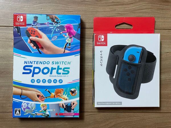 美品【2個セット】Nintendo Switch Sportsとレッグバンド