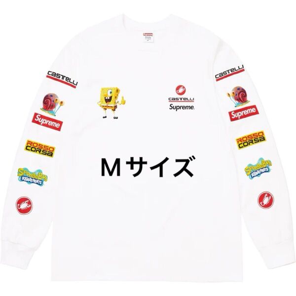 新品 Supreme Sponge Bob SquarePants Castelli Racing L/S Tee,スポンジボブ