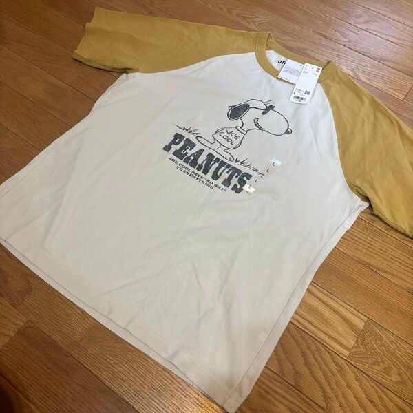 新品 ユニクロ スヌーピー ピーナッツ L 半袖Tシャツ