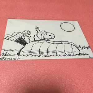 スヌーピーミュージアム 寝袋 限定 ポストカード 葉書 ハガキ はがき スヌーピー タウンショップ SNOOPY