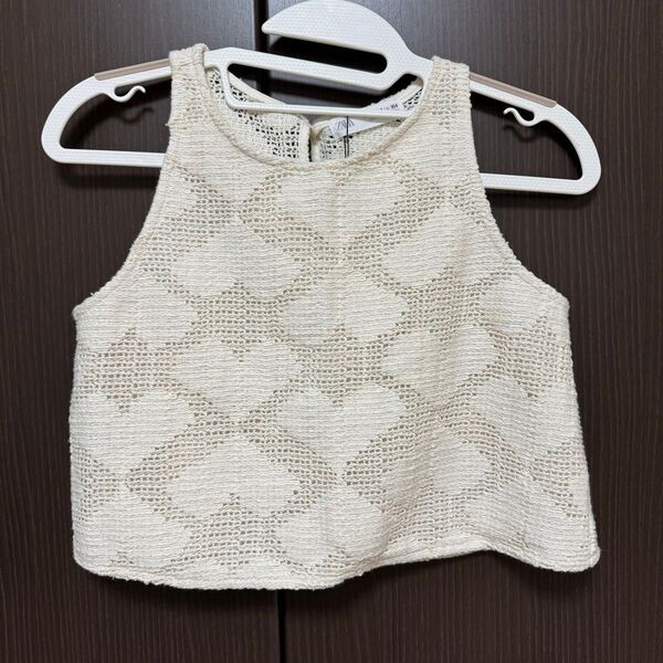 ZARA kids 女の子 ハート柄 アメスリトップス タンクトップ ノースリーブ