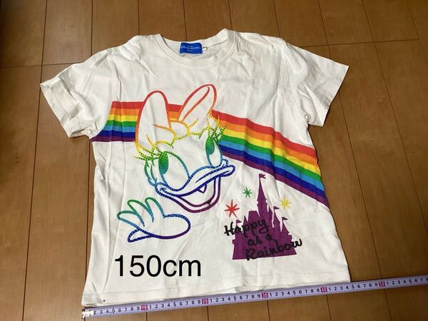 Disney★半袖 Tシャツ デイジー 150cm 公式 綿100 TDL 裏表墨汚れ 2697