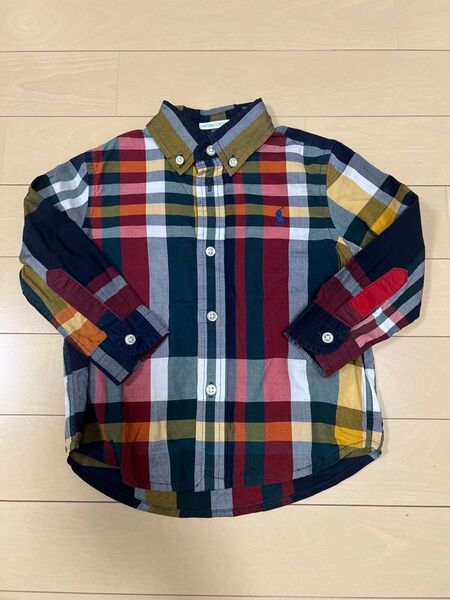 美品 ラルフローレン シャツ チェック 80 18M