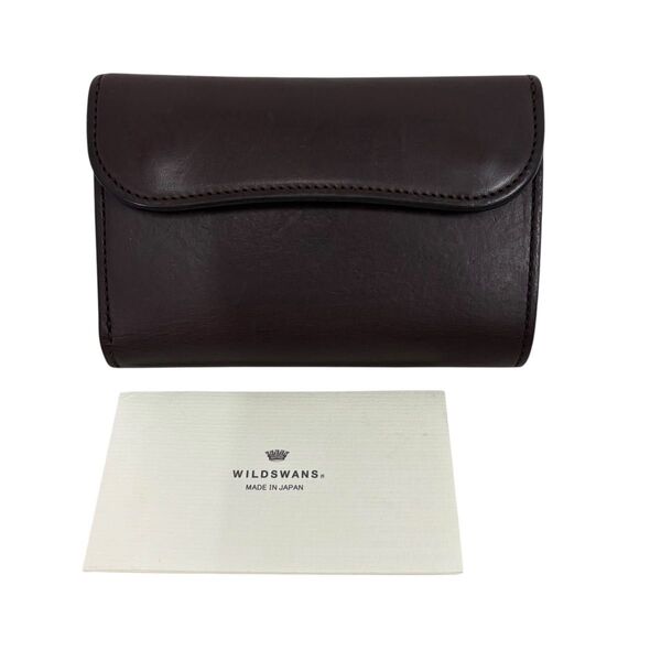 WILD SWANS ワイルドスワンズ バーン 三つ折り財布 財布 チョコレート ダークブラウン