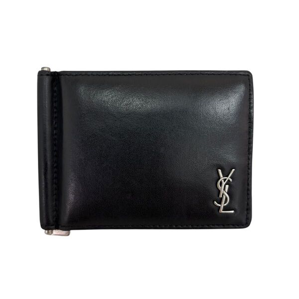 SAINT LAURENT サンローラン マネークリップ カードケース レザー 黒 ロゴ