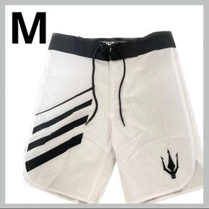 新品 FIED ファイド サーフパンツ 水着 M ホワイト ストライプ フィジーク
