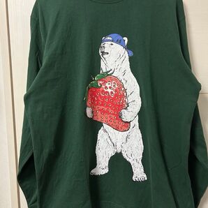 go slow caravan ゴースローキャラバン イチゴくま ロングTシャツ サイズ5 XL 長袖 ogawa コラボ