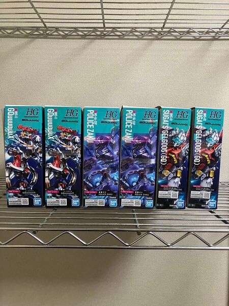 HG 1/144 GQuuuuuuX ジークアクス 軍警ザク ゲルググ スガイ機(GQ)新品3種類×2=6個セット