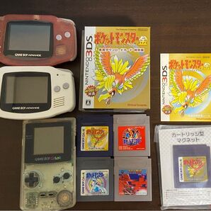 ゲームボーイカラー アドバンス2台 ソフト4本 通信ケーブルまとめ