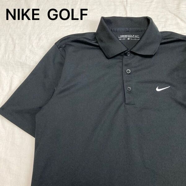 Nike DRI-FIT ブラック ゴルフウェア ポロシャツ M 速乾ストレッチ ナイキ ドライフィット GOLF ポロシャツ