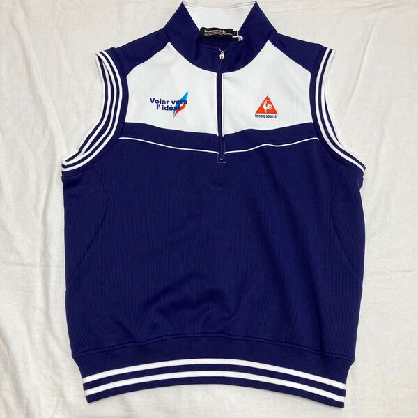 le coq sportif golf ノースリーブ ゴルフベスト パープル 紫 ルコックゴルフ メンズゴルフウェア 状態良好