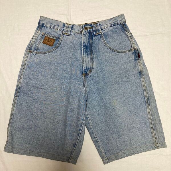 FUBU JEANS 太デニムショートパンツ W32 B系 y2k ハーフパンツ ショーツ フブジーンズ ショーンジョン 古着
