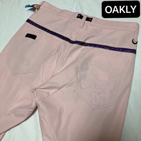 OAKLY GOLF HIDROLIX 人気スカルピンク ゴルフウェアパンツ美品 オークリーゴルフ ストレッチパンツ