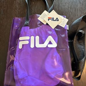 FILA クリアバッグ&巾着 パープル
