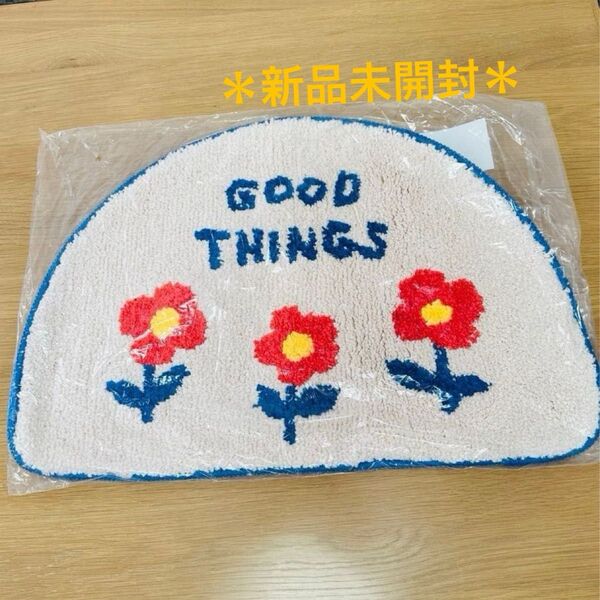 Good Things 玄関マット キッチンマット バスマット 韓国インテリア 韓国雑貨 吸水性 滑り止め 洗える 花柄 レトロ
