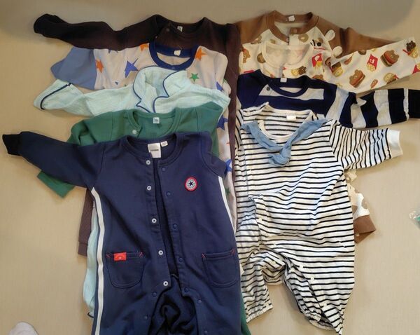 ベビー服ロンパース 9枚着 80サイズ