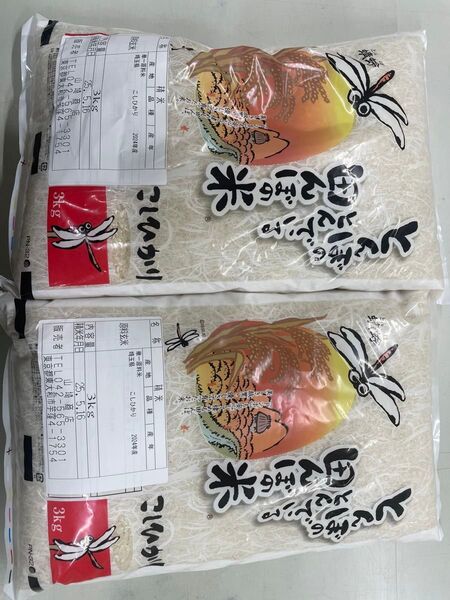 こしひかり 3kg×2袋セット