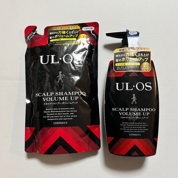 大塚製薬 UL・OS(ウル・オス) スカルプシャンプー ボリュームアップ 500mL & 詰め替え 420ml 未開封