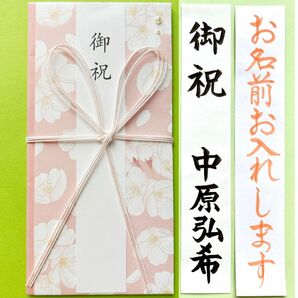 *新品・代筆付* お祝い袋【桜巡り ピンク】御祝儀袋 ご祝儀袋 のし袋 入学祝 入園祝 合格祝 進学祝 出産 金封 代筆 筆耕
