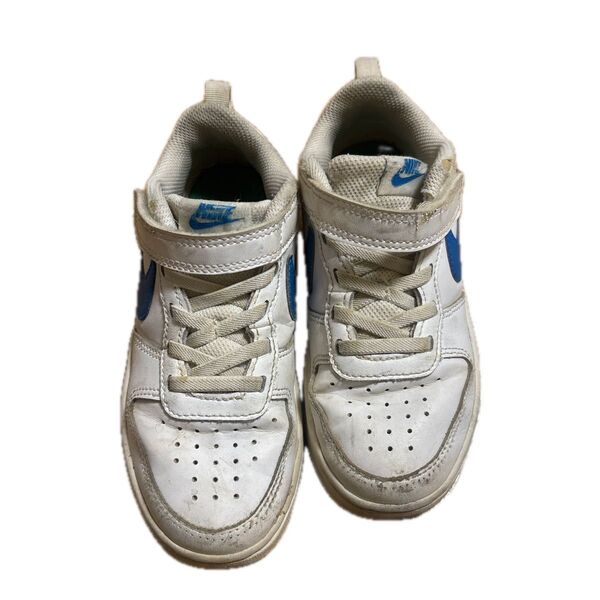 NIKE キッズ スニーカー 白/青 マジックテープ