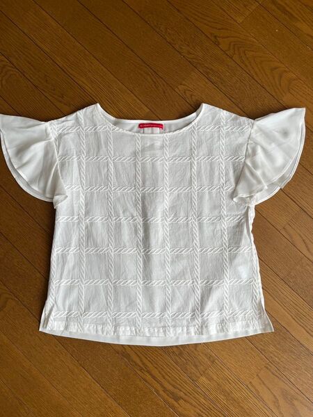 刺繍ブラウス 白 トップス