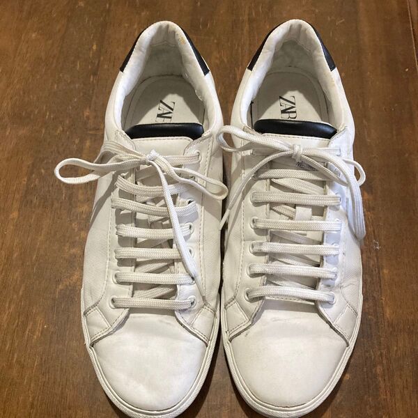ZARA スニーカー 白 43 メンズ カジュアルシューズ 靴27.5㎝