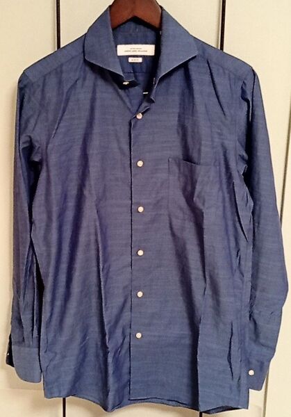UNITED ARROWS GREEN LABEL RELAXING スリムフィットシャツ ネイビー M相当