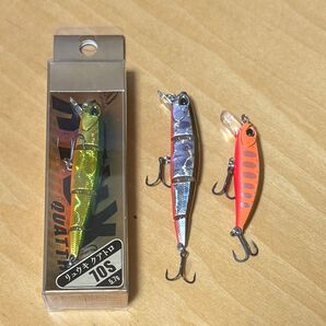 デュオ スピアヘッドリュウキ クアトロ70S GD グリーンゴールドOB、赤腹ヤマメ、51S フルオレンジヤマメRB 3コセット