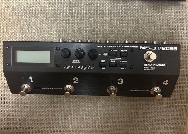 【アダプタ、取説、箱有】BOSS/MS-3 マルチエフェクター スイッチャー パッチケーブルセット付