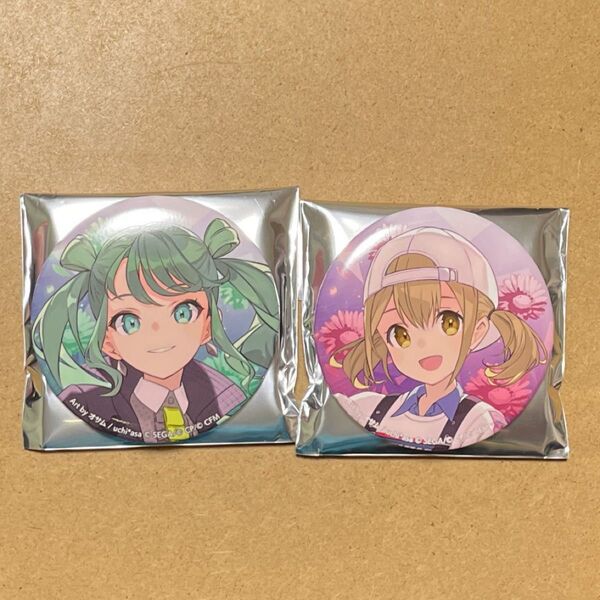 プロセカ コネライ ビビバス 缶バッジ 小豆沢こはね 初音ミク