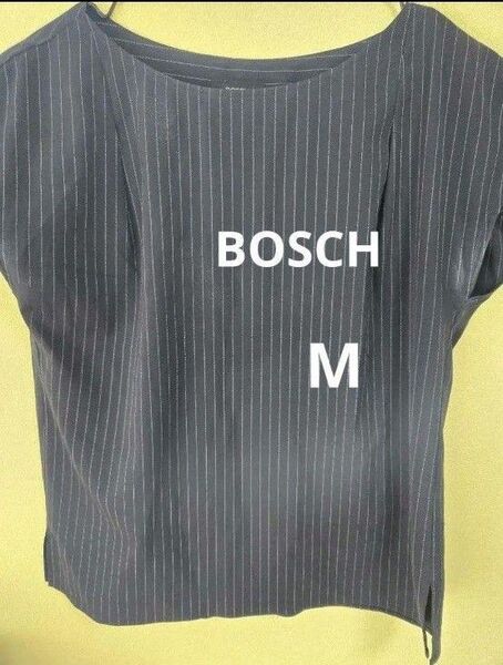 BOSCH ネイビー ストライプ 半袖トップス M Tシャツ 半袖 フォーマル M