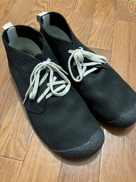 KEEN◆ローカットスニーカー/31cm/BLK レザー チャッカブーツ ブラック カジュアルシューズ 古着 used メンズ