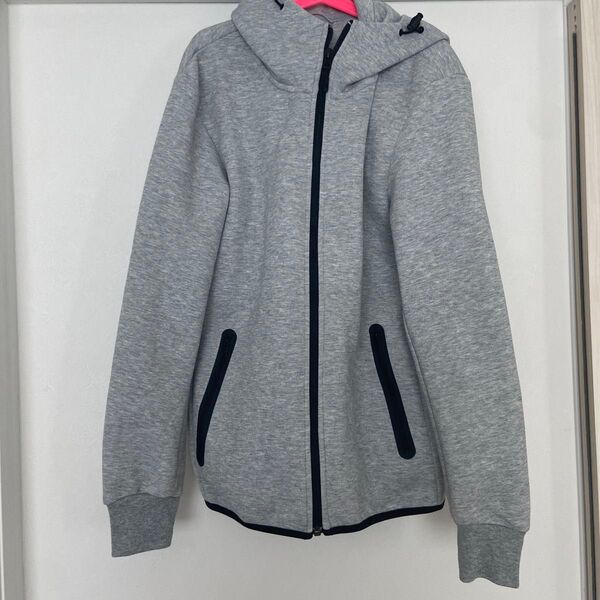 スウェット パーカー ジャケット ジップアップ ユニクロ UNIQLO グレー メンズ Sサイズ 160 美品