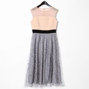 diagram ノースリーブドット模様ワンピース