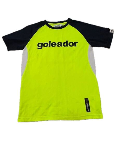 ゴレアドール 半袖Tシャツ 160 蛍光イエロー プラクティスシャツ プラシャツ サッカー フットサル goleador
