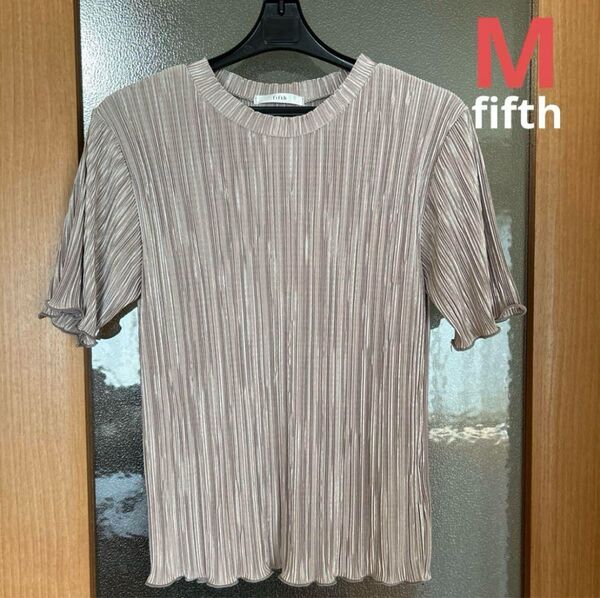 【fifth】プリーツ半袖カットソー ベージュ