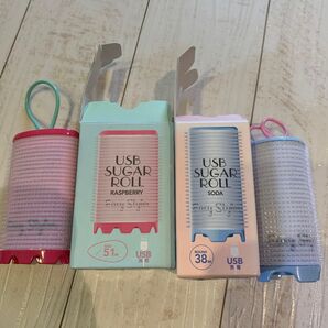 USB SUGAR ROLL ヘアカーラー 2個セット ラズベリー&ソーダ