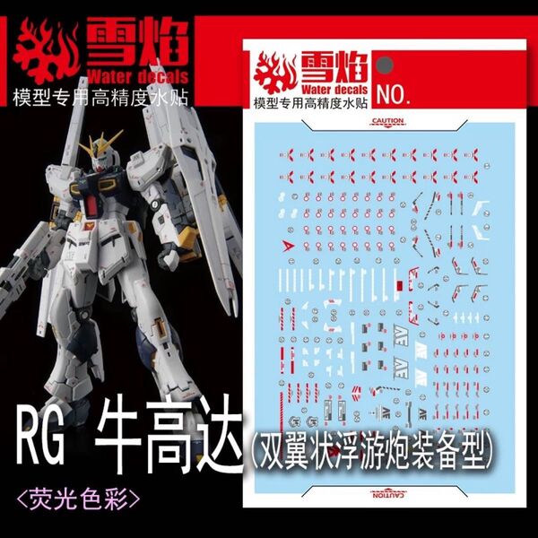 RG 1/144 νガンダム(ダブル・フィン・ファンネル装備型) 用水転写式デカール