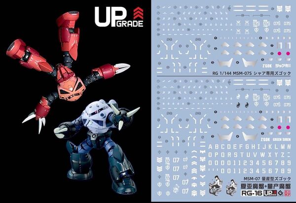 RG 1/144 シャア専用ズゴック/量産型ズゴック用水転写式デカール