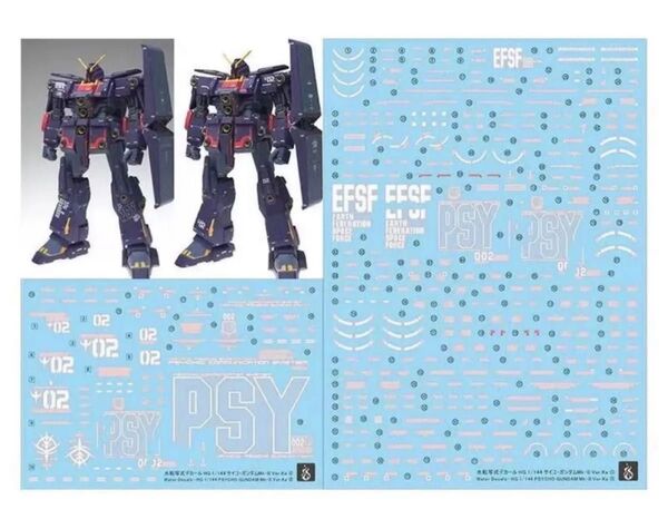 HG 1/144 サイコ・ガンダムMk-II 用水転写式デカール2枚組