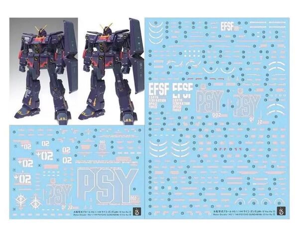 HG 1/144 サイコ・ガンダムMk-II 用水転写式デカール2枚組